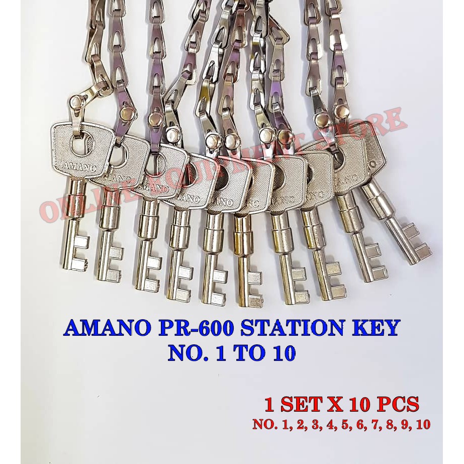  RM180 10KEYs Kunci  Jam Amano PR600 Watchman Clock 