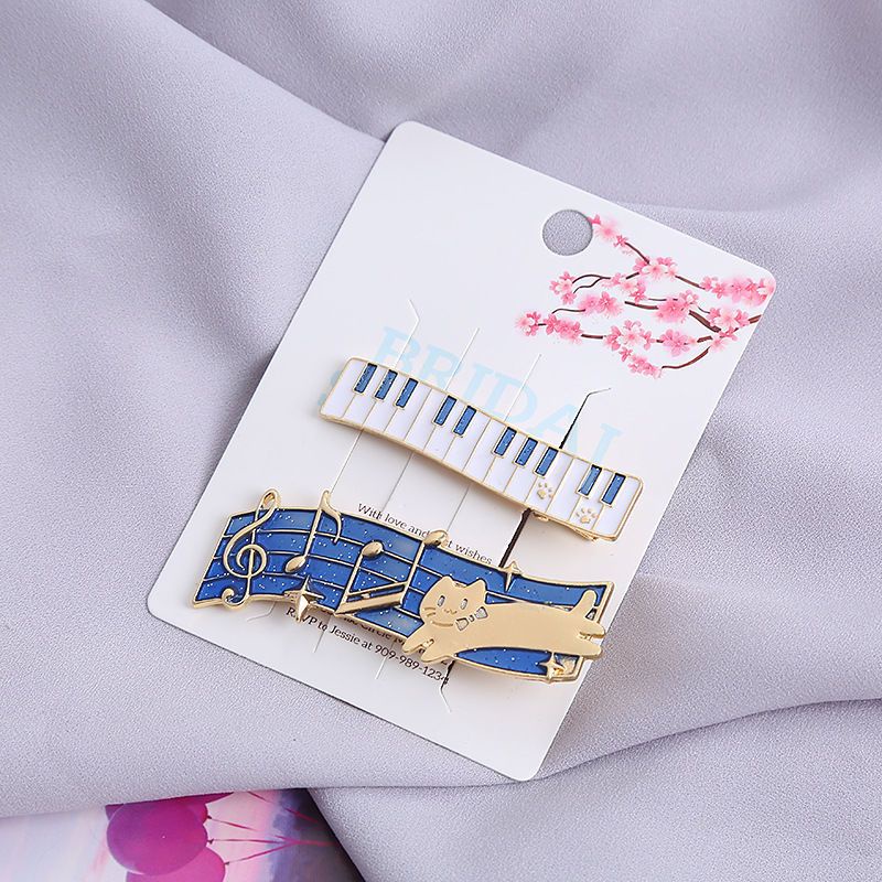 Catshaped Hairpin And Notes Cute Korean Fashion Accessories lolita