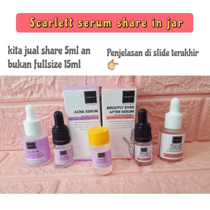 Share In Jar Scarlett Whitening Serum Brightly Ever After Serum Acne Scarlet Whitening Acne Serum Shopee Singapore