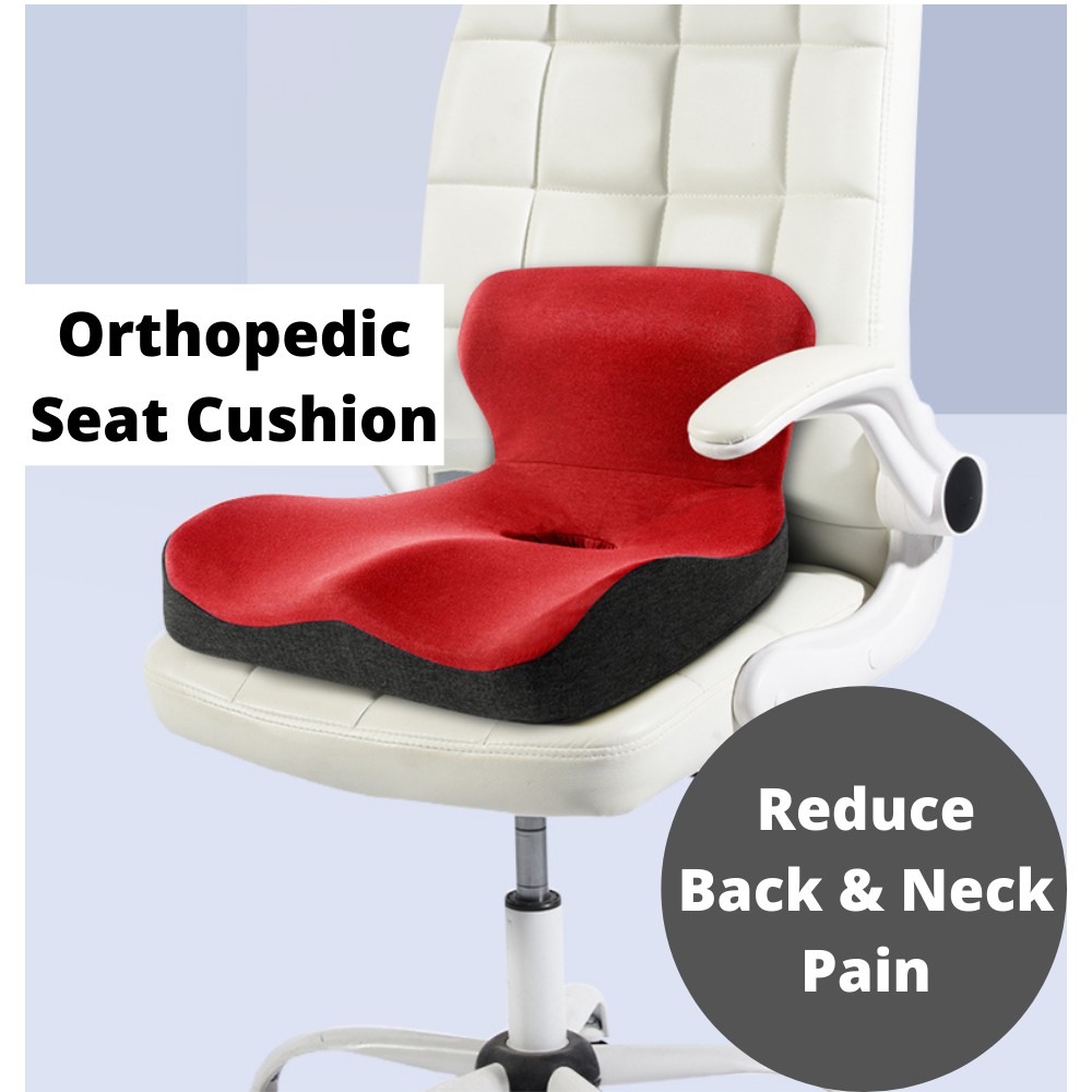 【SG】Lumbar Support Pillow Memory Foam Seat Cushion for Office Chair Car