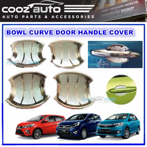 Shop Malaysia Perodua Axia Bezza Myvi 2018 2019 Chrome Door Handle Inner Bowl Inserts Cover Shopee Singapore