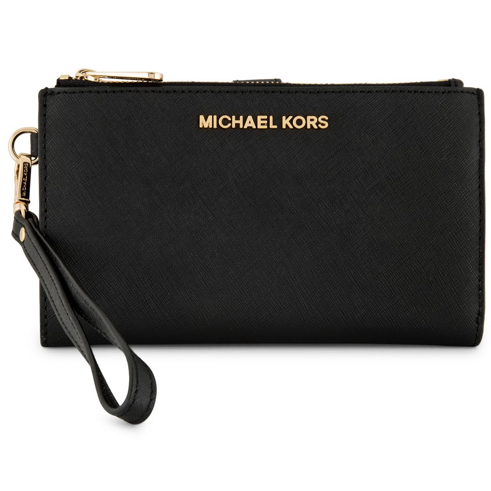 michael kors black wristlet wallet