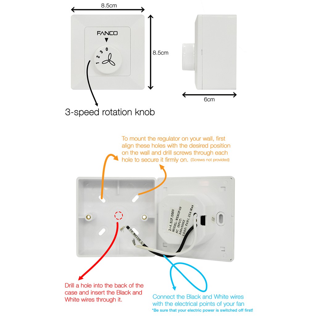 Fanco Universal Ceiling Fan Regulator