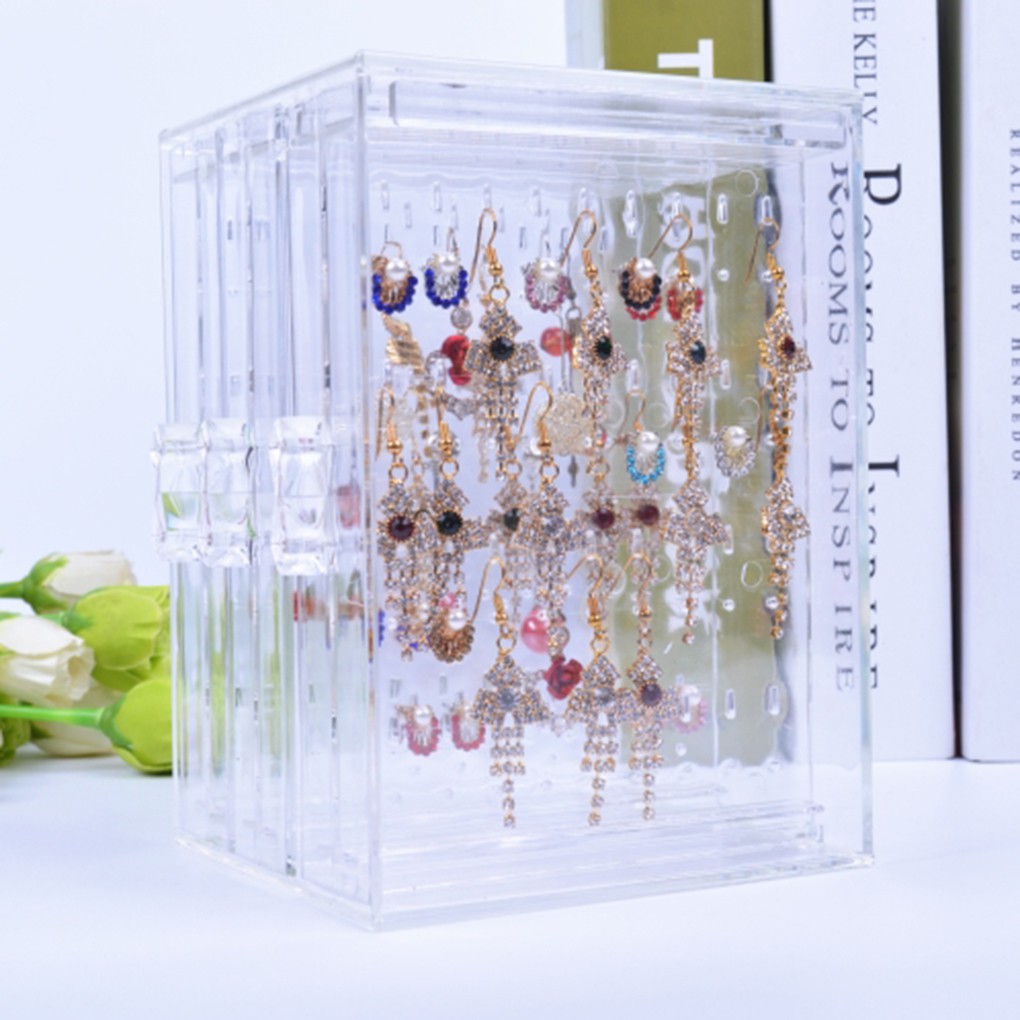 Storage Box 3 Drawers Earring Holder Large Capacity Ear Studs Organizer Display Shopee Singapore