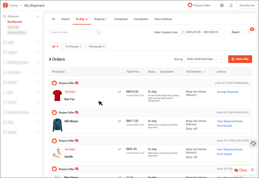 Arranging for shipment | MY Seller Education [Shopee]