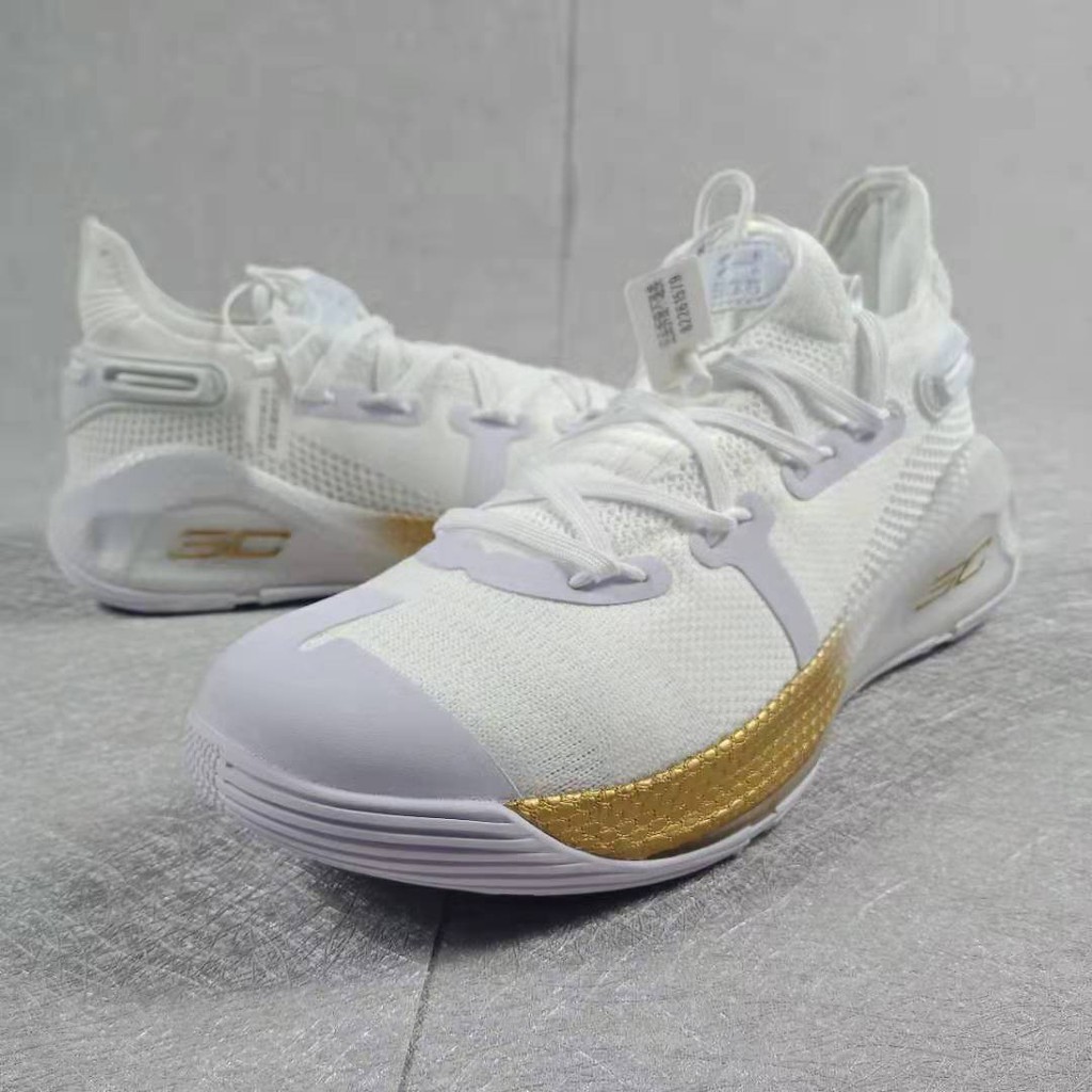 curry 6 white and gold