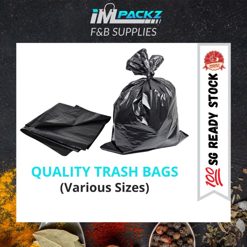 (SG Ready Stock) Trash Bag Black Shopee Singapore