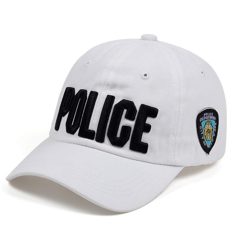 N A Baseball cap police embroidery baseball cap fashion hip-hop adjustable hat men and women outdoor sports cap casual dad hat 