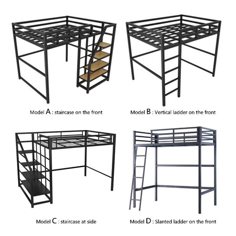 Loft Bed Customization 高架床定制, Yourzone Metal Loft Bed Twin Size Assembly Instructions