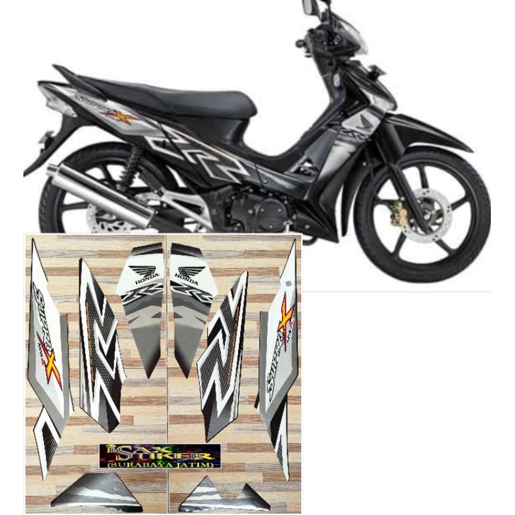 Striping Original Honda Supra X 125 Cw Violet Black Gray In 2011 Shopee Singapore