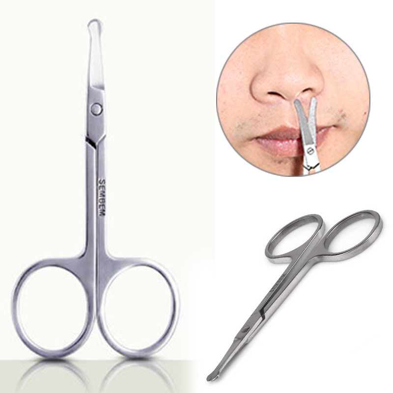 3 5 Mini Curved Mustache Nose Ear Hair Remover Scissor Trimmer