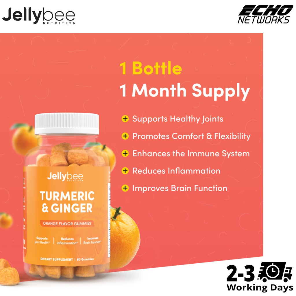 [Jellybee] Ginger & Turmeric Gummy 60s Reduce Joint Inflammation