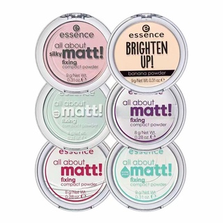 Germany Essence Brighten Up Banana Powder All About Matte Fixing Compact Powder 8/9g