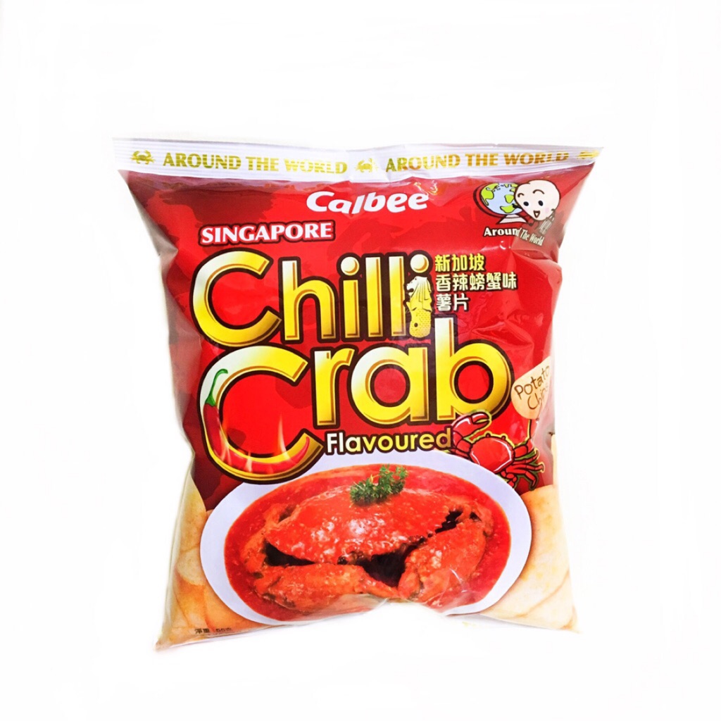 🦀Calbee Singapore Chilli Crab Flavoured Potato Chips🦀 Shopee Singapore