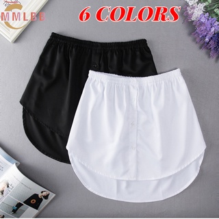 Image of Women Mini Skirt Muslimah Black White Cotton button Skirt Extender Summer Korean Slit Fashion casual comfort bottoms