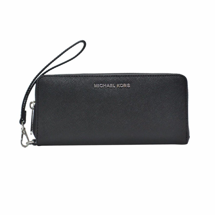 black and silver michael kors wallet