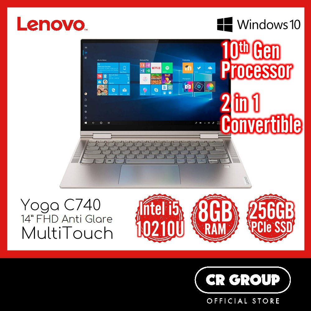 Lenovo Yoga C740 14 Inch Touchscreen Intel Core I5 u 8gb Ddr4 Ram 256gb Pcle Ssd 2 In 1 Convertible Shopee Singapore