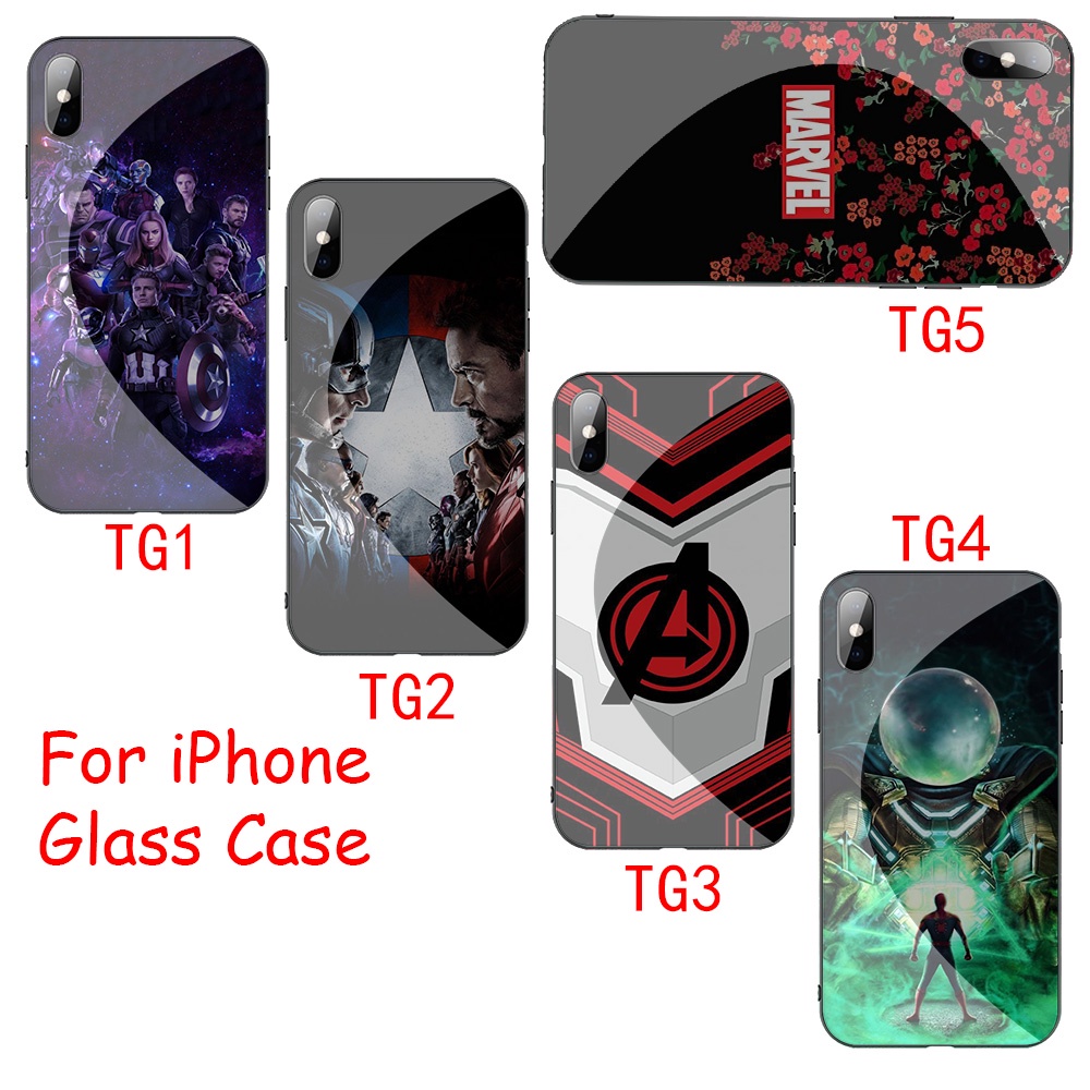 Apple Iphone X Xs 6 6s 5 5s Se 2020 Soft Edge Tempered Glass Case Xk40 Marvel Avengers Cover Shopee Singapore