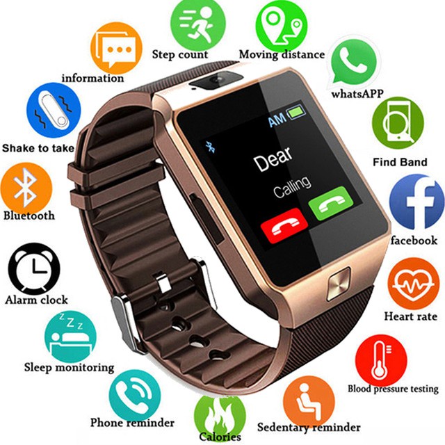 DZ09 smart watch/Android watch with bluetooth function/waterproof  camera/pluggable SIM card/men's smart watch | Shopee Singapore