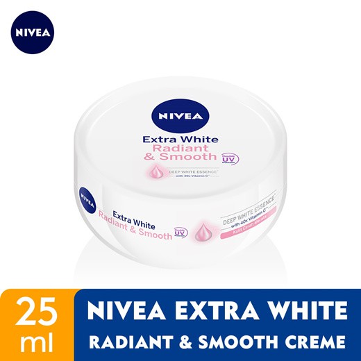 Nivea Extra White Radiant Smooth Cream 25ml Shopee Singapore