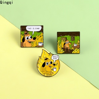 Image of thu nhỏ This Is Fine Enamel Pins Cartoon Dog Brooches Lapel Pin Funny Animal Badge Jewelry Gift Fans Friends #3