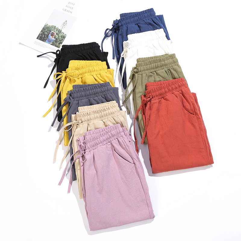 S 2xl New Women Trousers Female Cotton Loose Casual