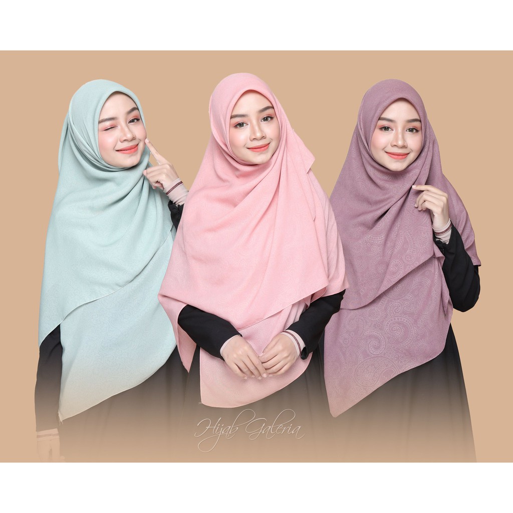 Bawal Cotton Emboss Plain Tudung Labuh Bidang 60 By Hijab Galeria Shopee Singapore
