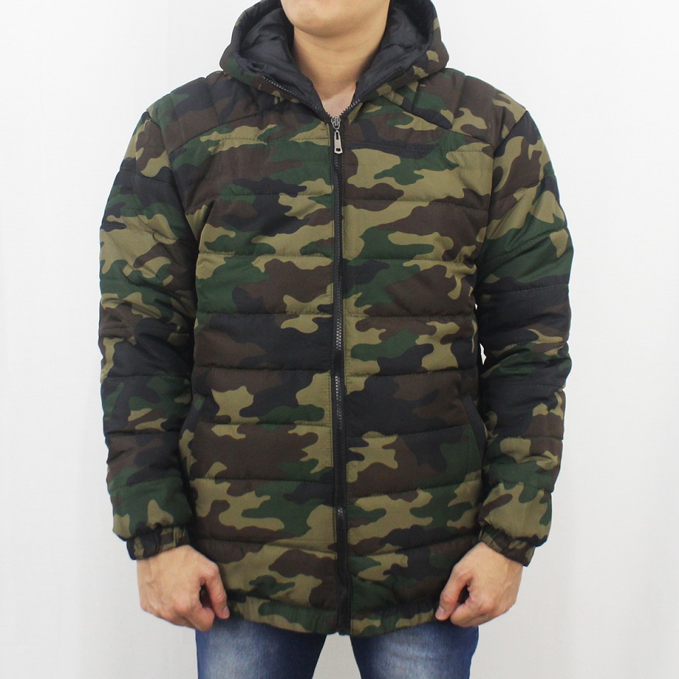 bear camo down jacket