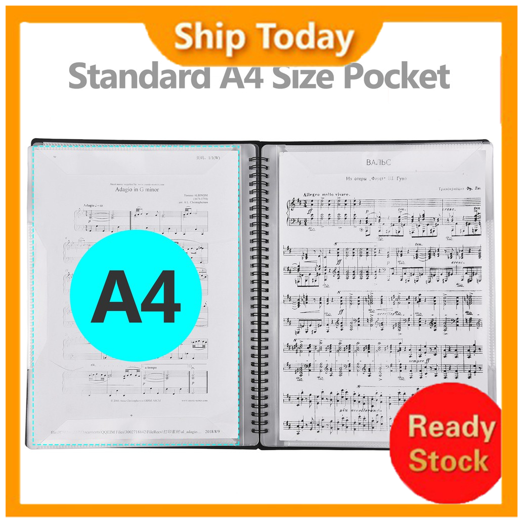 40 Pockets A4 Size Suewio Rainbow Color Sheet Music Folder Easy Page Turning File Paper Storage Folder Documents Holder 12.6 x 10.2 Concert Orchestra Choral Choir Folder 