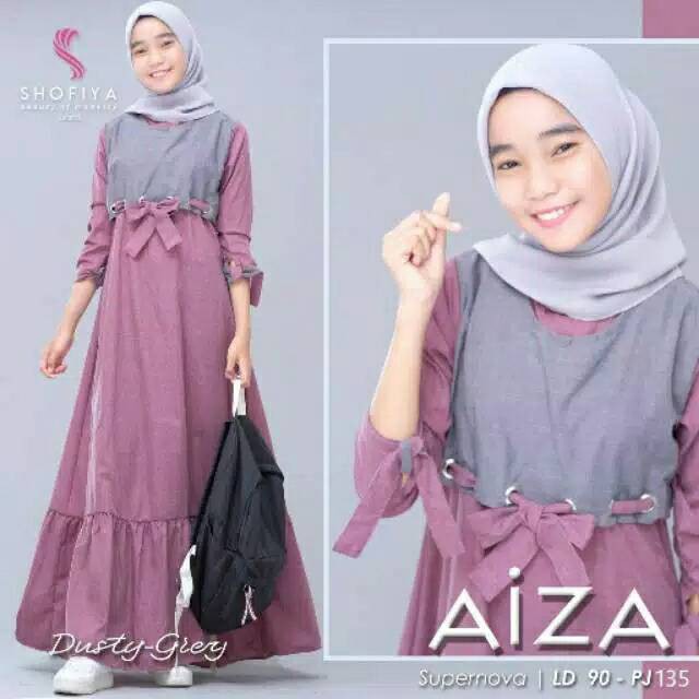 Aiza Dress Muslim Fashion Teenage Robe Children S Clothing Latest Teenagers Aiza Dress Fashion Muslim Gamis Remaja Baju Anak Dress Remaja Terbaru Shopee Singapore