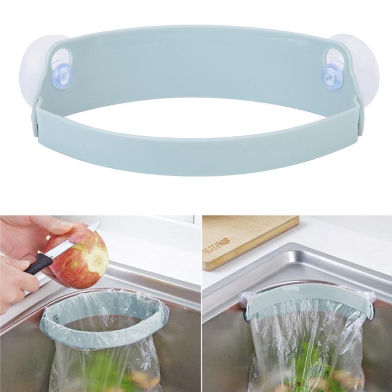 Unique trash bag holder lowes Kitchen Sink Garbage Sucker Clip Holder Hanging Storage Rack Bag Stand Dining Bar Organization