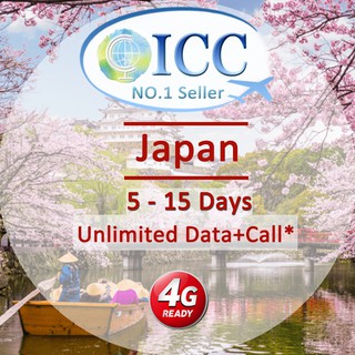 ICC_Japan 4-15 Days SIM Unlimited Data + Call* (KDDI)