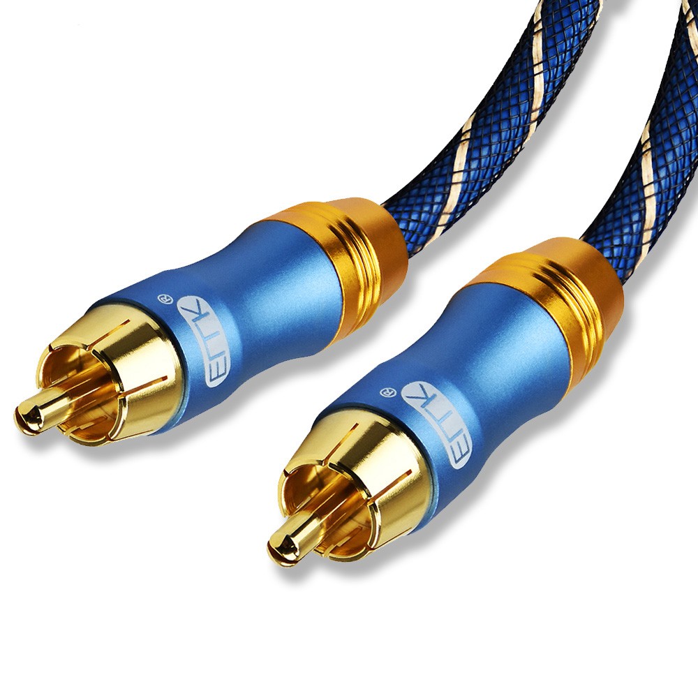 Digital Audio Coaxial Cable OD6.0 Premium Stereo Audio Rca to Rca Male