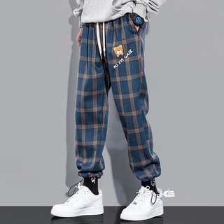 checkered joggers men