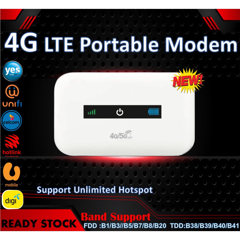 Modified D6 4g Lte Unlimited Hotspot 150mbps Portable Modem Mobile Wifi Mifi Router 2100mah Built In Pk Huawei E5573 Shopee Singapore