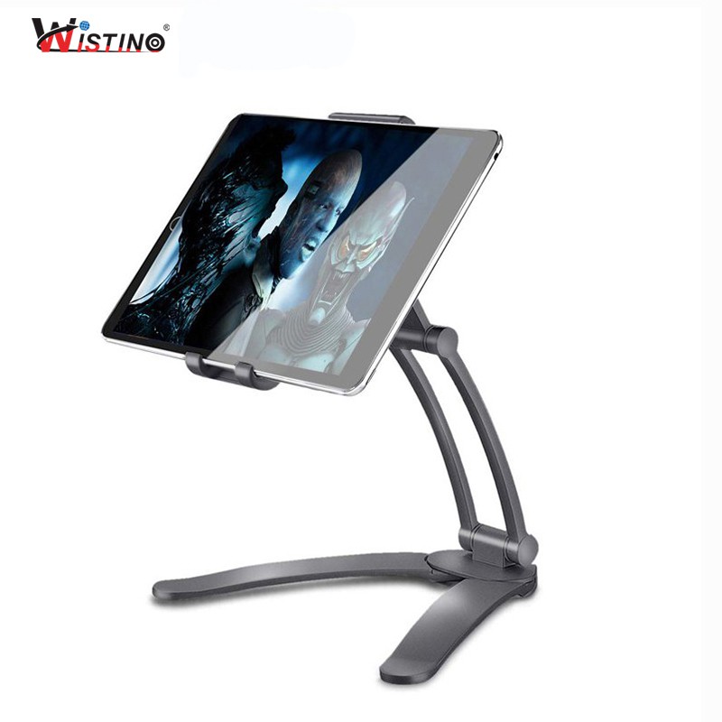 Wistino Rotating Portable Monitor Wall Desk Metal Stand Fit For Below 15.6inch monitor Tablet