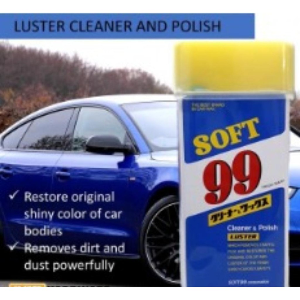 Soft 99 Cleaner & Polish Luster / Meta Clean Wax with Sponge 530 ml - Remove stains,Scratches & Restore Original Paint
