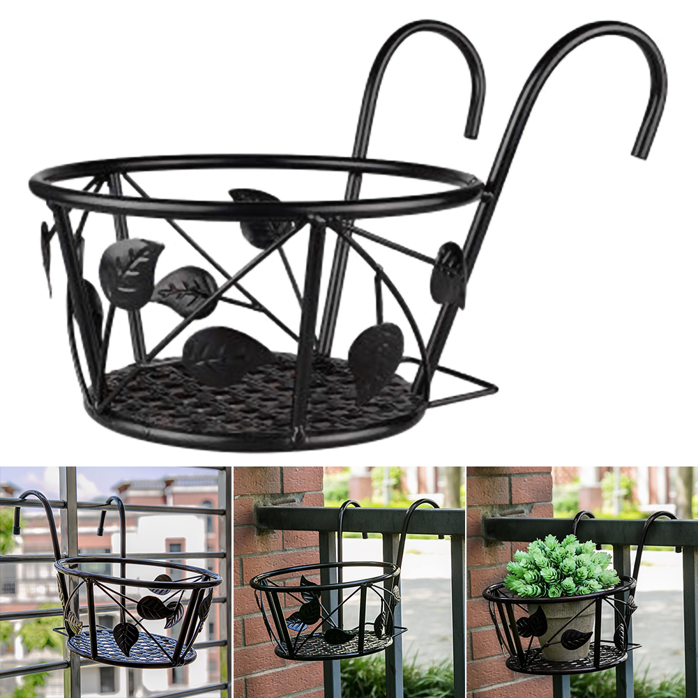 Hanging Railing Planter Flower Pot Holder Plant Holder for