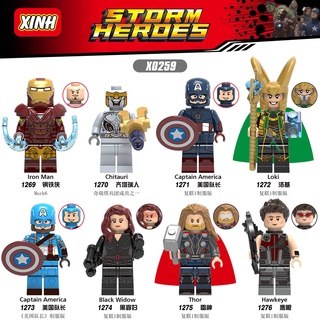Thor Loki Minifigures Marvel The Avengers Black Widow Captain America Hawkeye Chitauri Mini Figures Collection #1