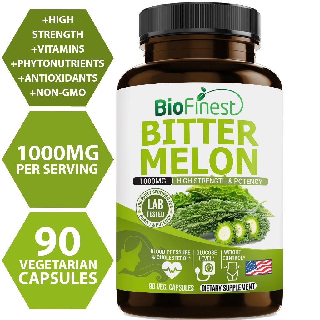 Biofinest Bitter Melon Gourd Extract Supplement 1000mg Healthy Blood