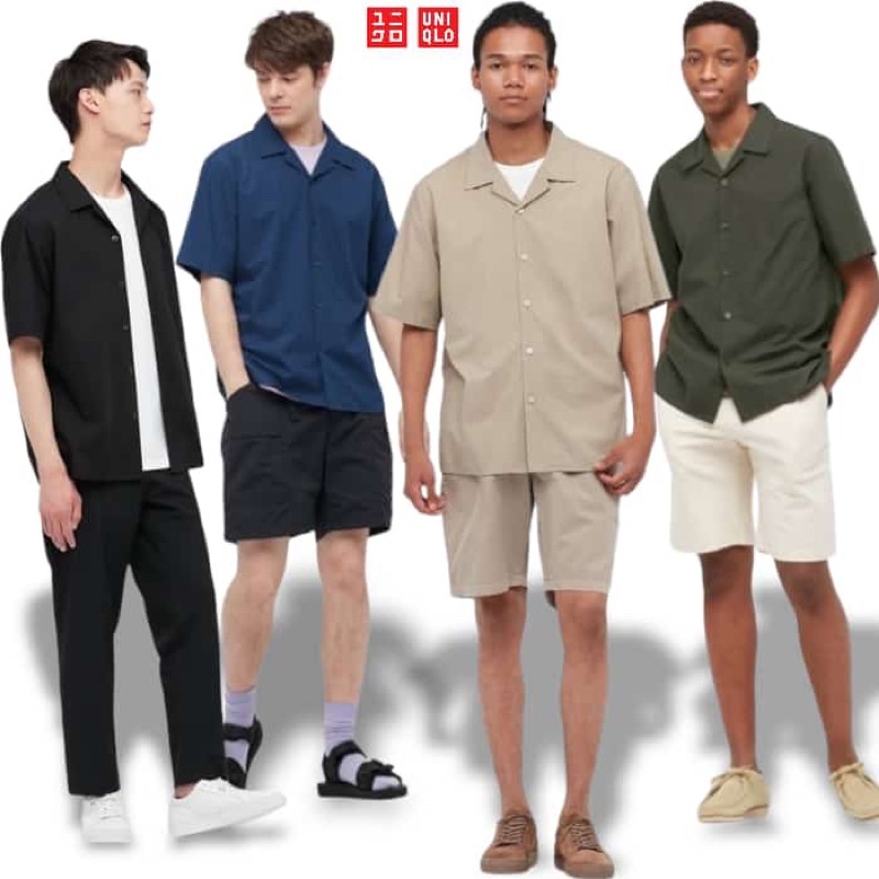 Uniqlo Short Shirt Open Collar Open Collar Brandnew Original Shopee Singapore