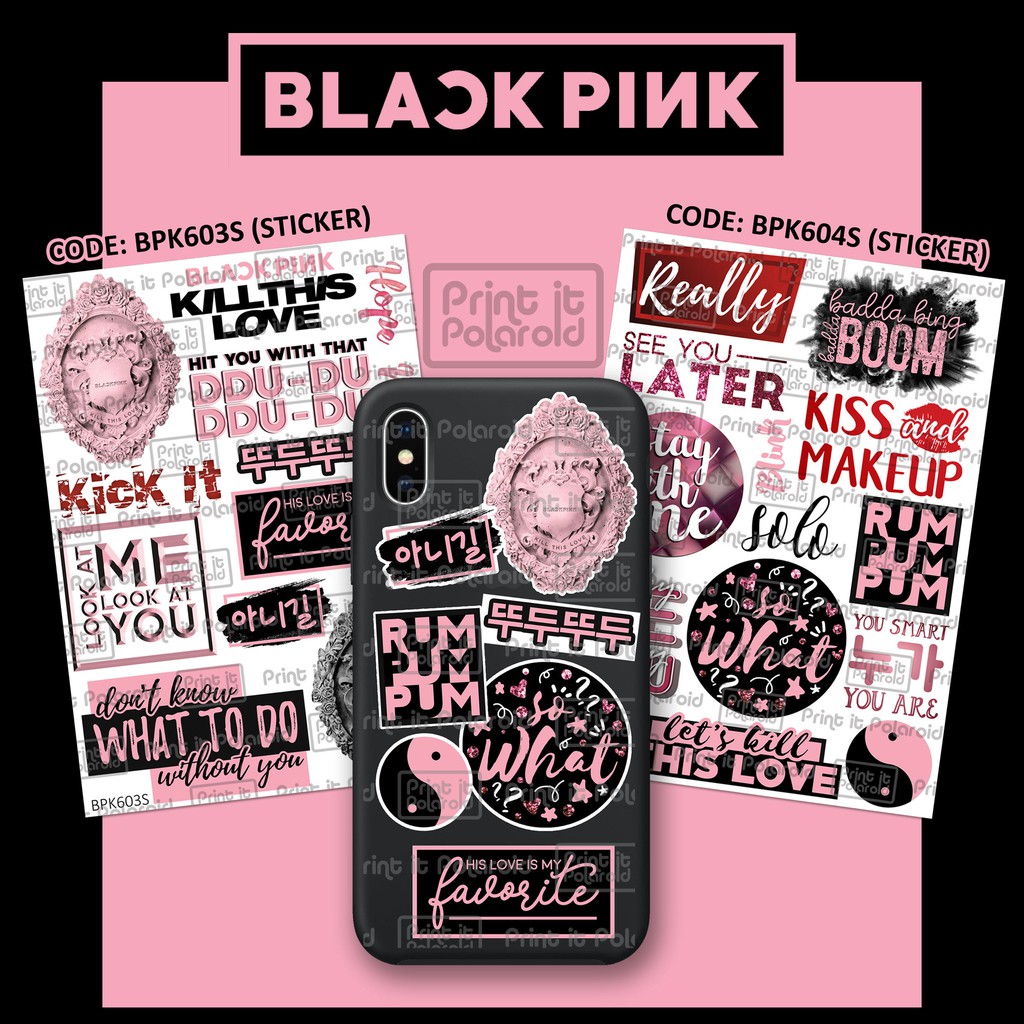 sticker kill this love blackpink a6 korean stickers kpop black pink