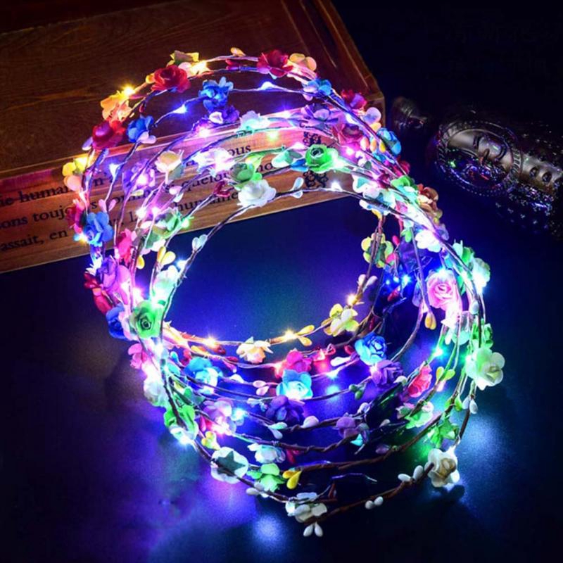 LED Flower Headband Light Up Flower 