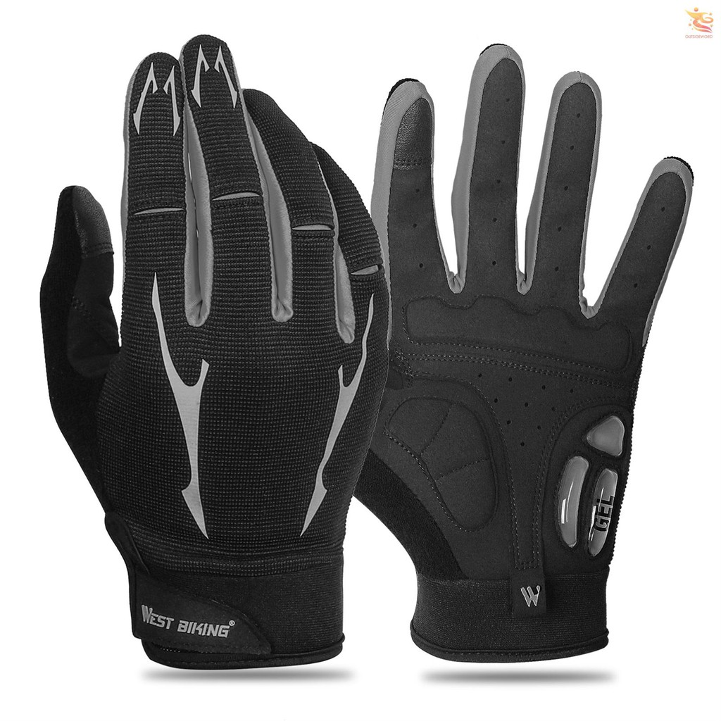 mens full finger cycling gloves