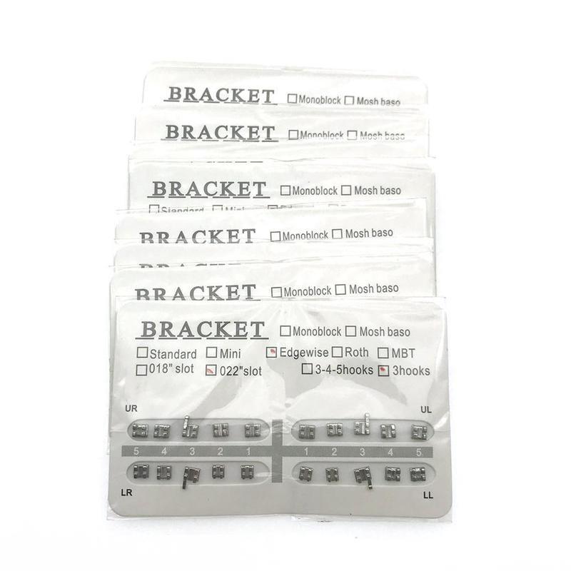 Dental Orthodontic Edgewise Metal Brackets Braces 345Hooks/3Hooks/No Hook B5M6 #3