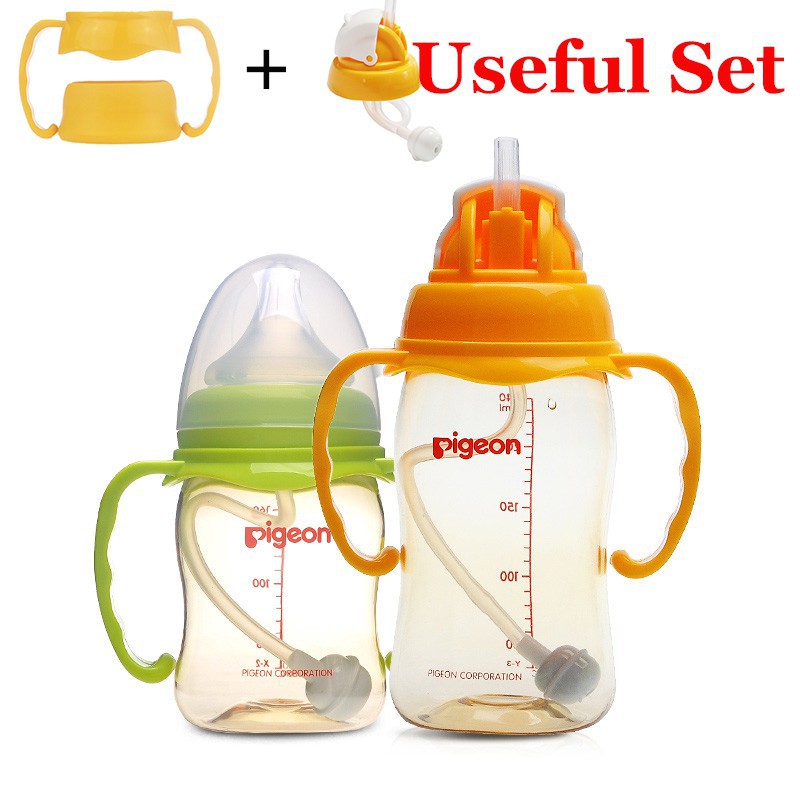 Pigeon baby wide neck bottle accessories useful set top+handle+base