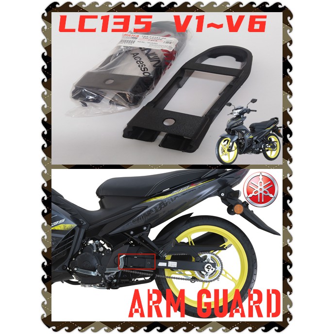 100 Original Hong Leong Yamaha Lc135 V1 V2 V3 V4 V5 V6 Swing Arm Bar Chain Guard Rubber Seal Getah Arm Rantai Shopee Singapore