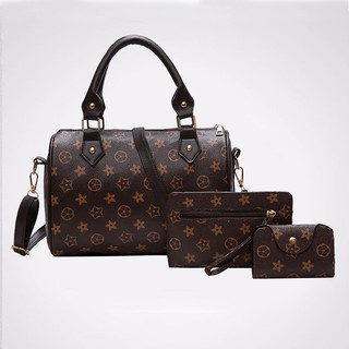 Set Beg Tangan Wanita Silang Dompet Panjang Kad 3 In 1 Star Women S Handbag Shoulder Bags Tote Purse Women S Sling Bag Shopee Singapore
