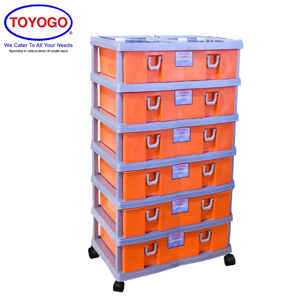 Toyogo Plastic Storage Cabinet / Drawer With Wheels (6 ...