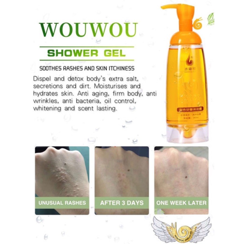 Wowo Sweet Almond Shower gel 380ml / Sensitive skin/ Rashes / Dry